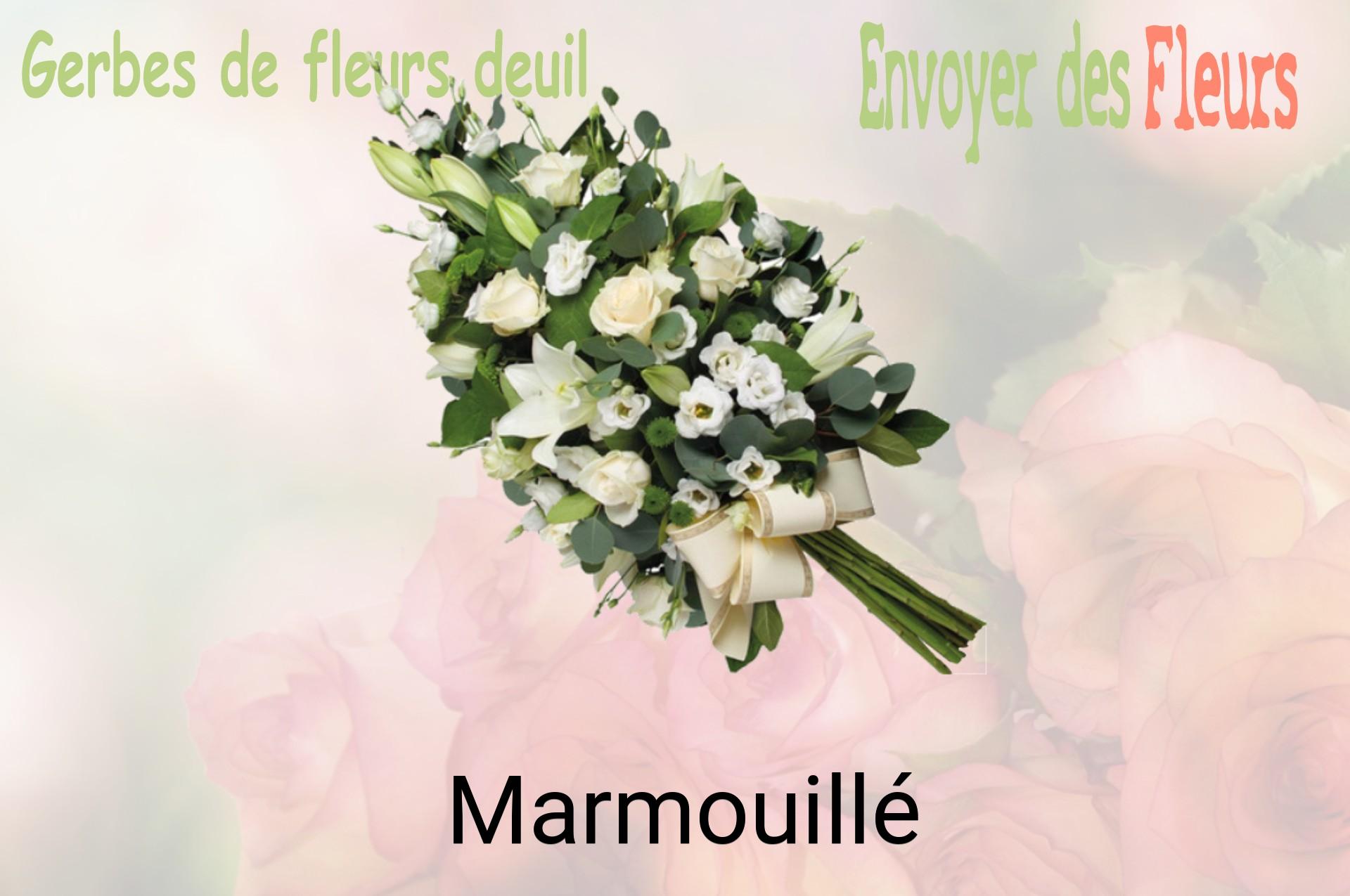 Gerbe de fleurs de deuil livrée à Marmouillé